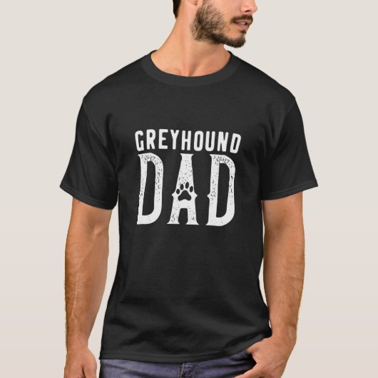 Mannen Greyhound Dog Dad Gift T-shirt (Voorkant)