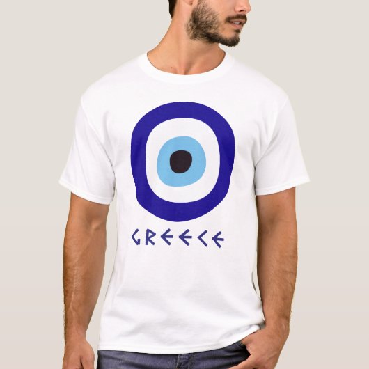 Mannen Grieks boze oog T-shirt (Voorkant)