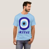 Mannen Grieks boze oog T-shirt (Voorkant volledig)