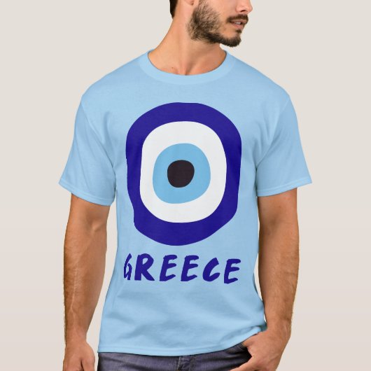 Mannen Grieks boze oog T-shirt (Voorkant)