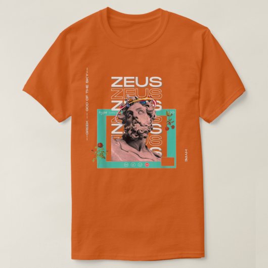 Mannen Griekse God ZeusGod van de hemel T-shirt (Design voorkant)