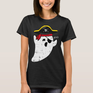 Mannen griezelig schattig spook piraat boe kostuum t-shirt