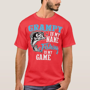 Mannen grijnem is mijn naam Vist mijn spelletje Ge T-shirt