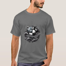 Mannen Grijs BMW T-shirt – Agressieve Smoke Art Ca
