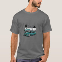 Mannen-grijs T-shirt met blauwe BMW