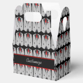 Mannen grijze Suit en rode Stropdas Gable Favor Bo Bedankdoosjes (Geopend)