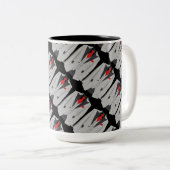 Mannen Grijze Suit en Rode Stropdas Koffie Mok (Voorkant rechts)