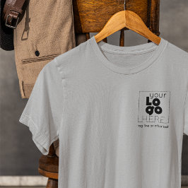 Mannen Grijze T-Shirt WIth Custom Black Business L