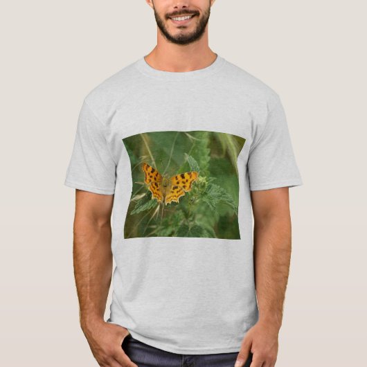 Mannen Grijze vlinder T-shirt (Voorkant)