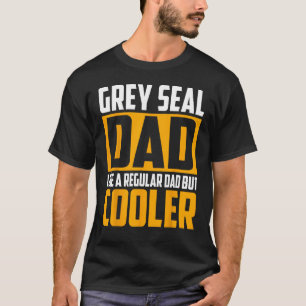 Mannen grijze zeehond vader als een gewone vader m t-shirt