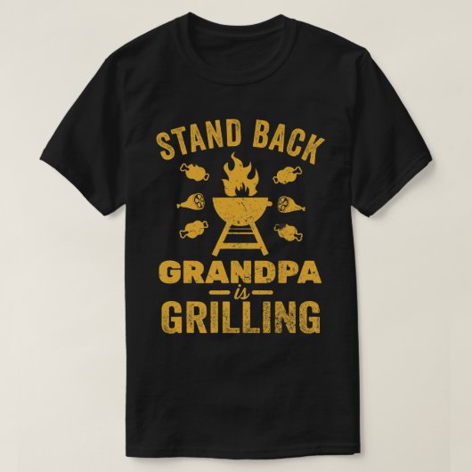 Mannen Grill Master Shirten Opa Grilling Funny BB T-shirt (Design voorkant)
