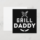 Mannen grillpap BBQ en roken voor Vaderdag Feestdagenkaart (Voorkant / Achterkant)