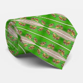 Mannen Groen Owl Zijde Streep Formal Stropdas (Opgerold)