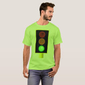 Mannen groen verkeerslicht Shirt (Voorkant volledig)