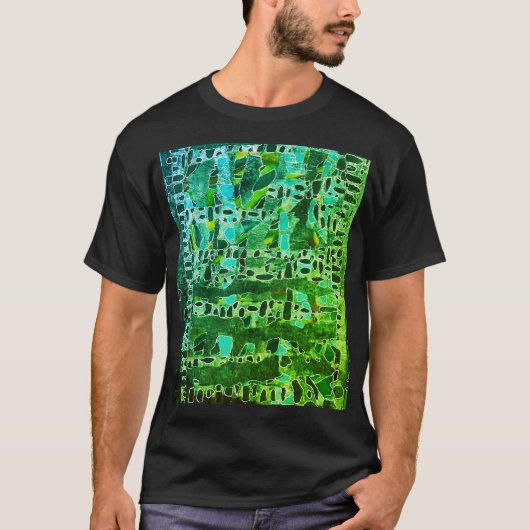 Mannen - "Groene Mozaïekbiologie" T-shirt (Voorkant)