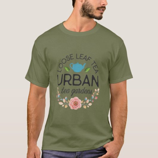Mannen groene thee Shirt (Voorkant)
