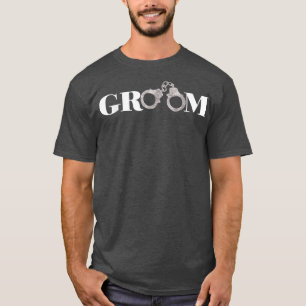 Mannen Groom Handboffs Weddenschap T-shirt