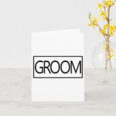 Mannen Groom Matching Bride Future Husband Weddens Kaart (Gele Bloem)