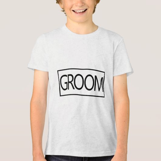 Mannen Groom Matching Bride Future Husband Weddens Tri-Blend Shirt (Voorkant)
