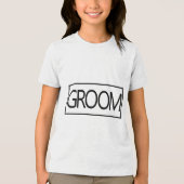 Mannen Groom Matching Bride Future Husband Weddens Tri-Blend Shirt (Voorkant)