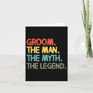 Mannen Groom Wedding Bachelor Party Retro  Kaart