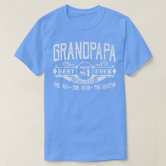 Mannen Grootvader Beste Nr. T-shirt (Design voorkant)