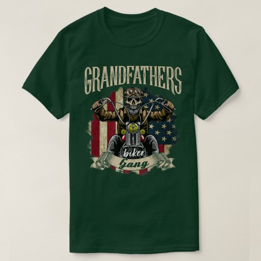 Mannen grootvader Biker Gang Flag, grootvader Rid T-shirt (Design voorkant)