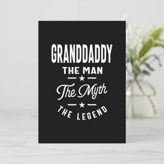 Mannen grootvader het Man de Mam de Legende Bedankkaart (Staand voorkant)