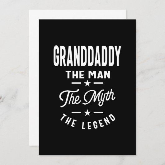 Mannen grootvader het Man de Mam de Legende Bedankkaart (Voorkant / Achterkant)