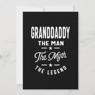 Mannen grootvader het Man de Mam de Legende Bedankkaart