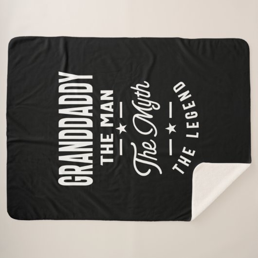 Mannen grootvader het Man de Mam de Legende Sherpa Deken (Voorkant (horizontaal))