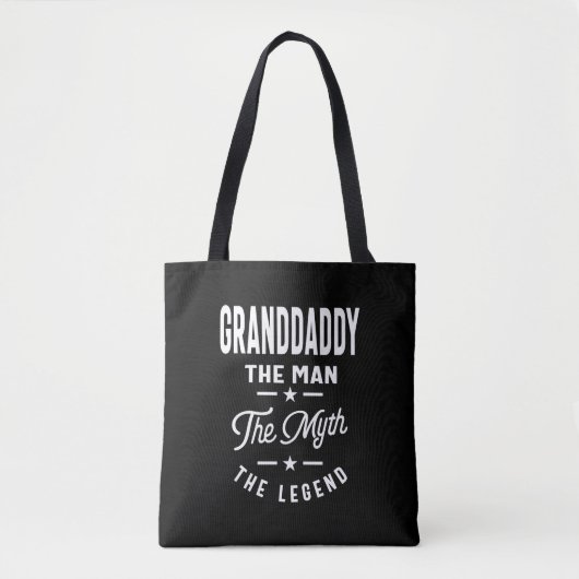 Mannen grootvader het Man de Mam de Legende Tote Bag (Voorkant)