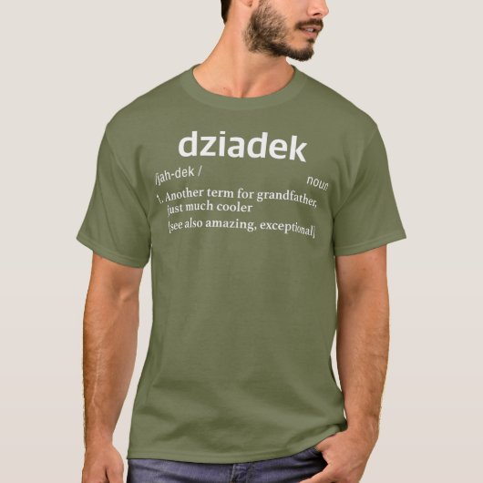 Mannen grootvader van Dziadek T's Grandpa in het P T-shirt (Voorkant)