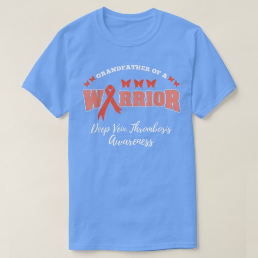 Mannen grootvader van een Warrior DVT Awareness DV T-shirt (Design voorkant)