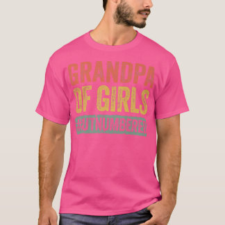 Mannen grootvader van meisjes Overgenummerd Vaderd T-shirt