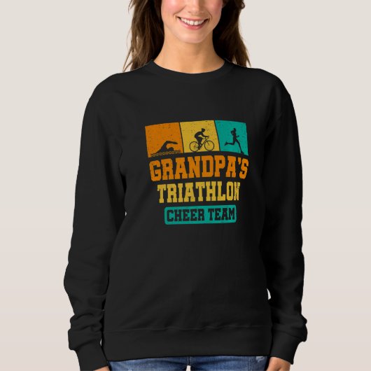Mannen Grootvaders Triathlon Cheer Team Triathlon  Trui (Voorkant)