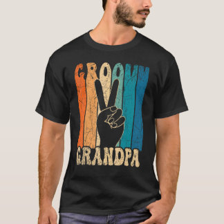 Mannen Groovy Grandpa 70's Aesthetische Nostalgie  T-shirt