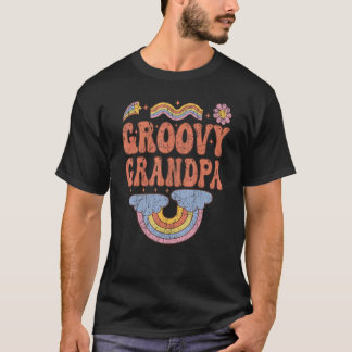 Mannen Groovy Grandpa 70's Aesthetische Nostalgie  T-shirt
