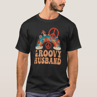 Mannen Groovy Husband 70s esthetische Nostalgie 19 T-shirt