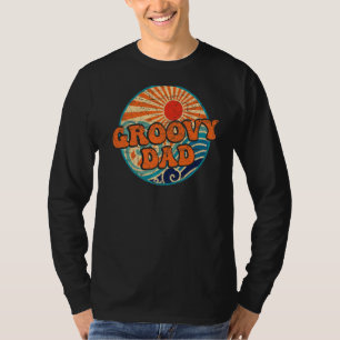 Mannen Groovy Pap 70s Aesthetische Nostalgie 1970 T-shirt