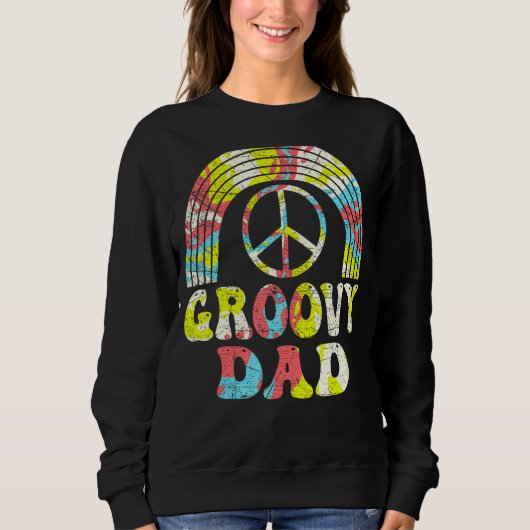 Mannen Groovy Pap 70s Aesthetische Nostalgie 1970 Trui (Voorkant)