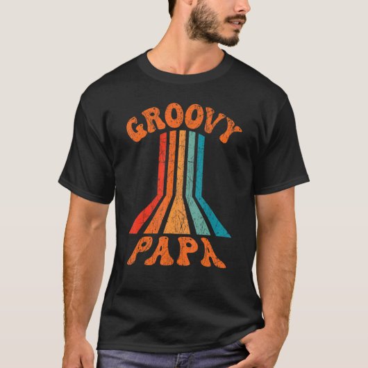 Mannen Groovy Papa 70's Aesthetische Nostalgie 197 T-shirt (Voorkant)