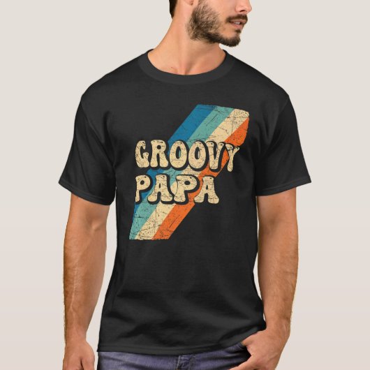 Mannen Groovy Papa 70's Aesthetische Nostalgie 197 T-shirt (Voorkant)