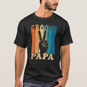 Mannen Groovy Papa 70's Aesthetische Nostalgie 197 T-shirt