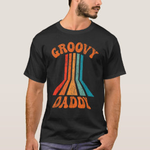 Mannen Groovy Papa 70s esthetische Nostalgie 1970 T-shirt