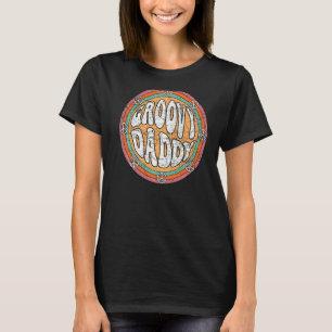 Mannen Groovy Papa 70s esthetische Nostalgie 1970 T-shirt