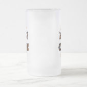 Mannen grot gebrand tekst effect Frosted Beer Mok  (Center)