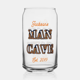 Mannen grot tekst effect Bierblikje drinkware Blikvorm Glas