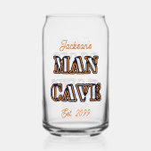 Mannen grot tekst effect Bierblikje drinkware Blikvorm Glas (Achterkant)