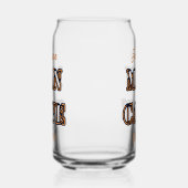 Mannen grot tekst effect Bierblikje drinkware Blikvorm Glas (Rechts)